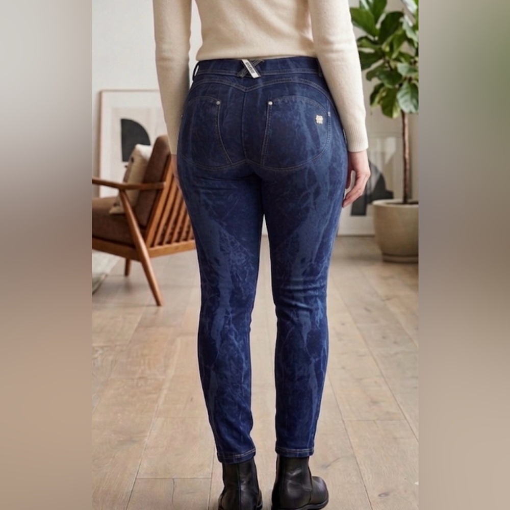 Freddy  WR.UP Blue stonewash Denim shaping pants. - Picture 2 of 7